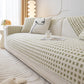 Warm Sherpa Fleece Plaid Couch Cover Furniture Protector