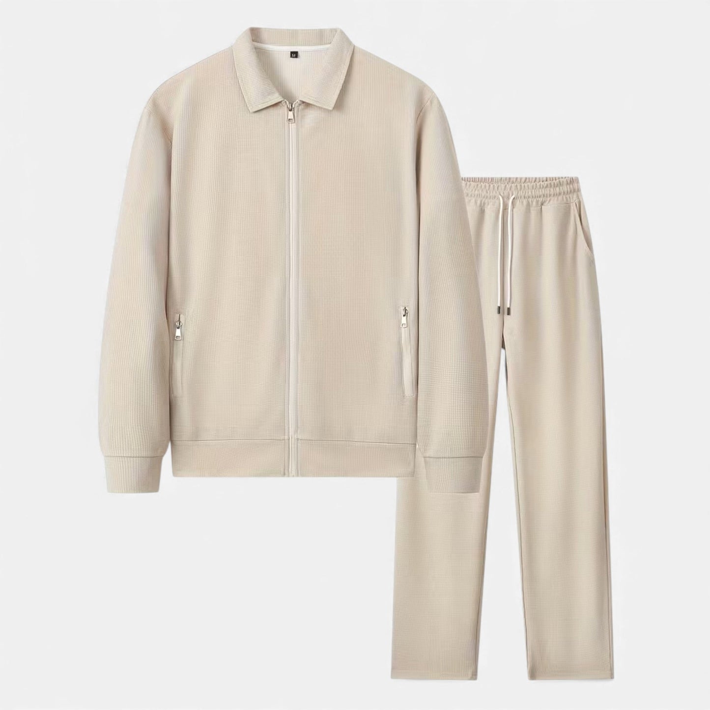 Virashoper Men’s 2-Piece Waffle Knit Casual Outfit