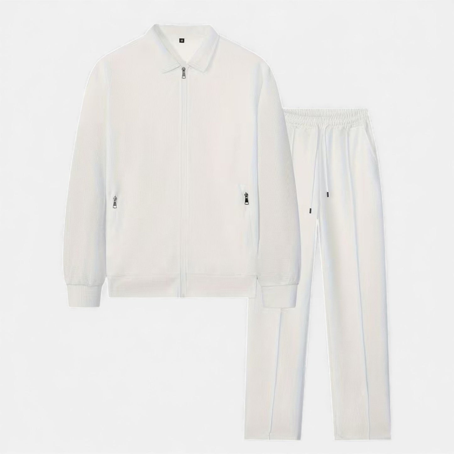 Virashoper Men’s 2-Piece Waffle Knit Casual Outfit