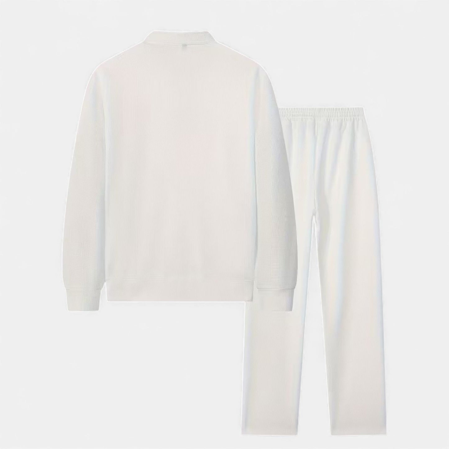 Virashoper Men’s 2-Piece Waffle Knit Casual Outfit