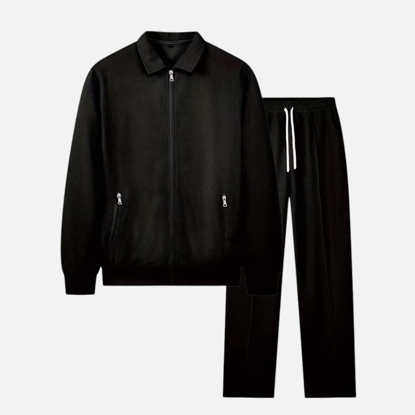 Virashoper Men’s 2-Piece Waffle Knit Casual Outfit