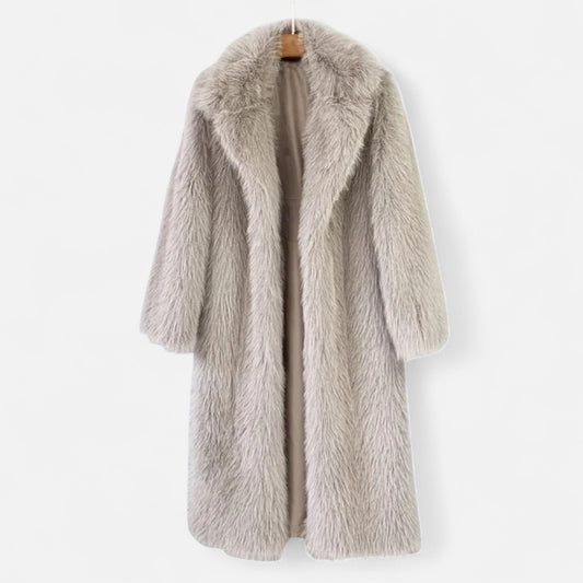 Virashoper Women’s Long Faux Fur Overcoat