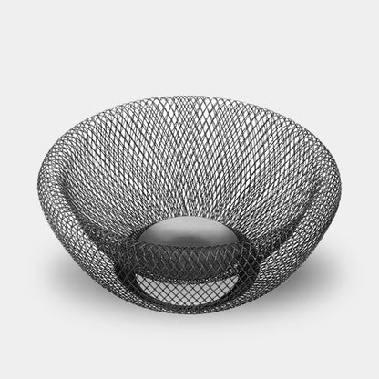 Double-Walled Mesh Fruit Bowl – Decorative Metal Centrepiece