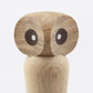 Wooden Owl Decor with Rotating Head