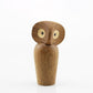 Wooden Owl Decor with Rotating Head