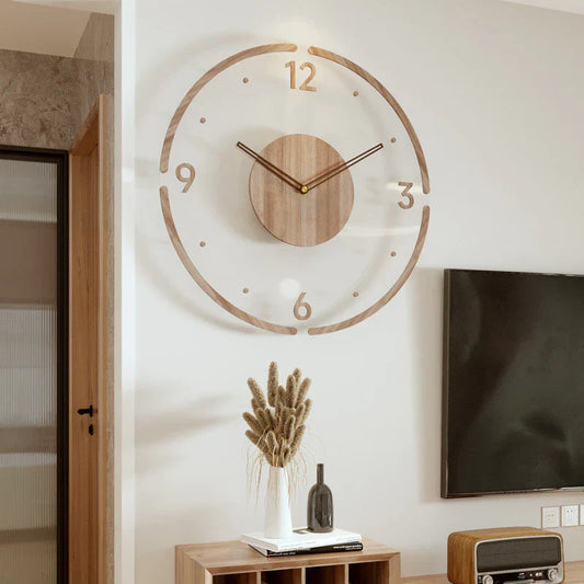 Nordic Wooden Wall Clock – Timeless Minimalism