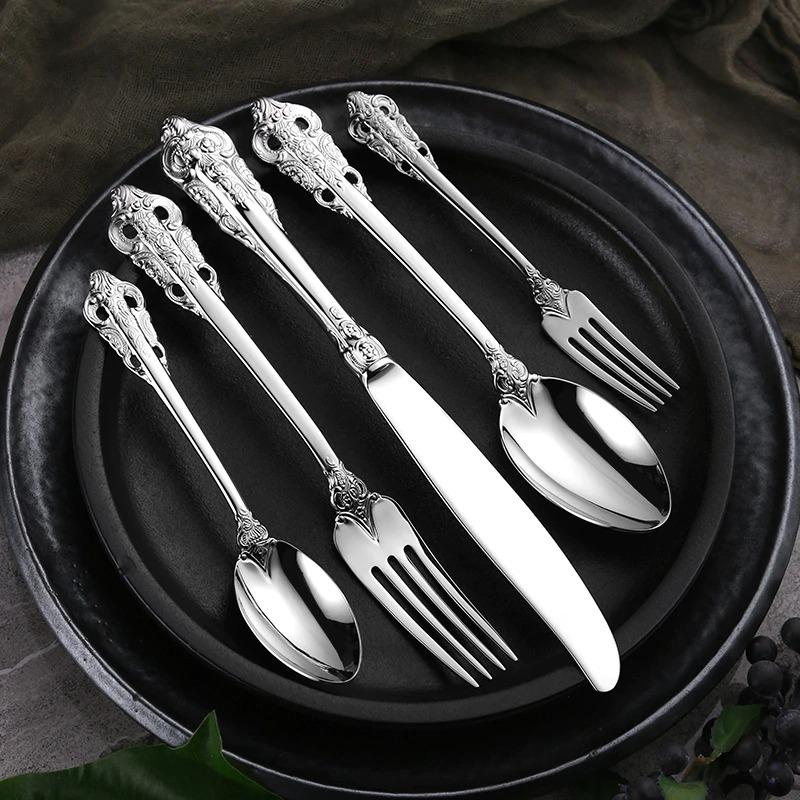 Ducal Gold Stainless Steel Cutlery Set – Elegant Silhouette Design
