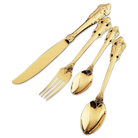 Ducal Gold Stainless Steel Cutlery Set – Elegant Silhouette Design